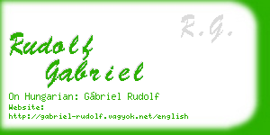 rudolf gabriel business card